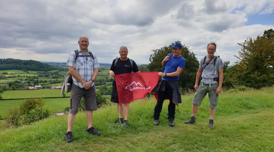 ODL flag picture from 2020 event with Dundon Beacon in background