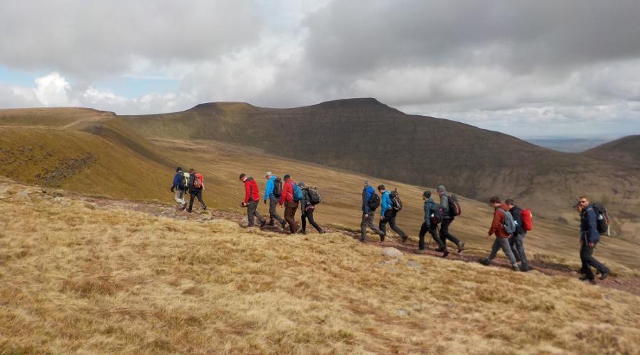 Pen-y-Fan behind group PFR