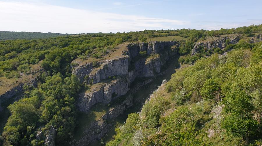 Looking across from the West side of the Gorge to the rock face on the East side