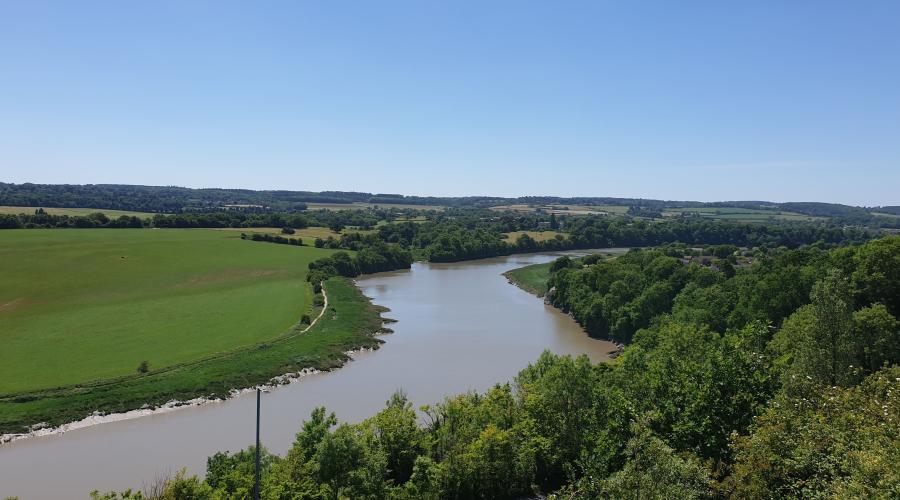view overlooking the river Avon from Shirehampton golf course