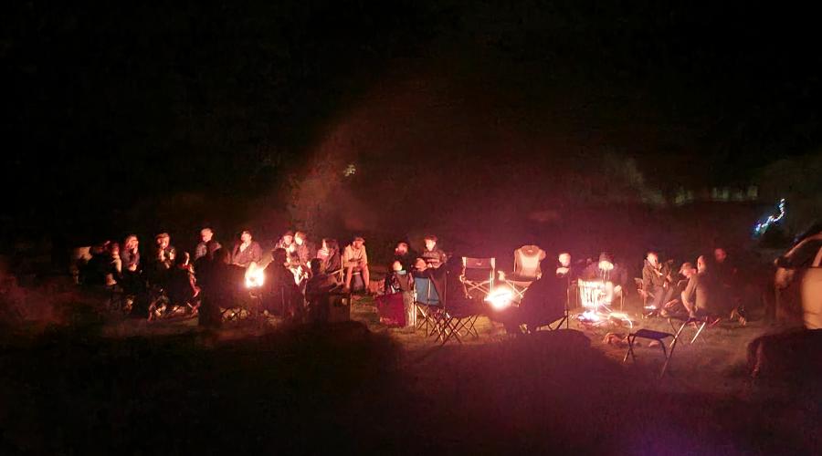 Camp fire hidden lakes adrian