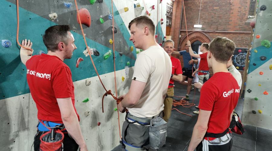 climbers socialising 