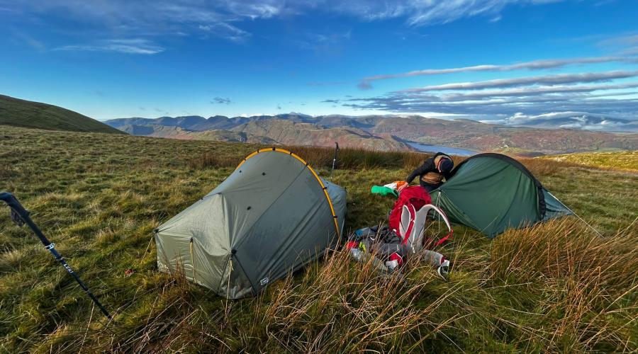 2 tents wild camping