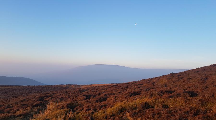 Sunrise view of mountains