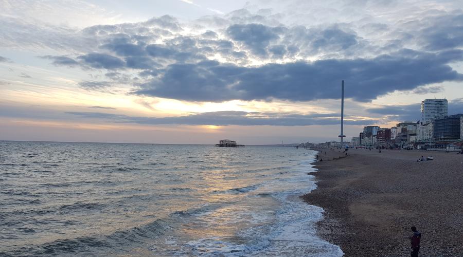 Old Brighton Pier sunset