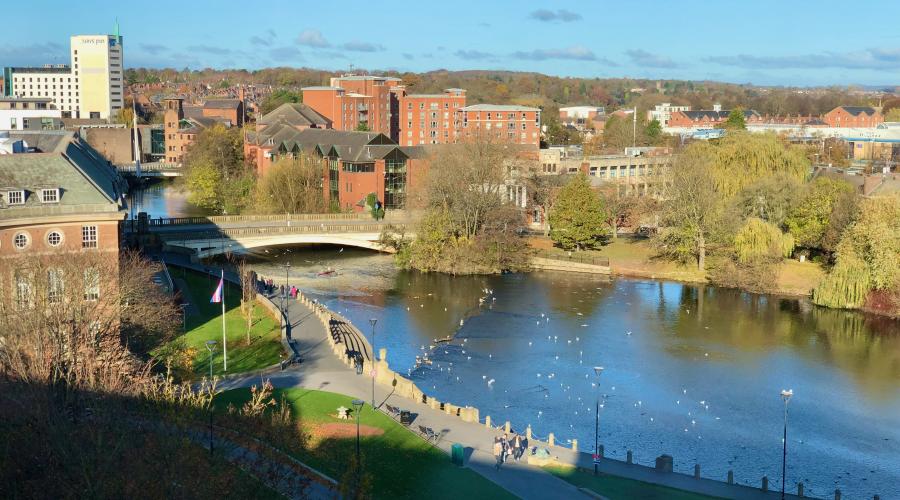 River Derwent, Derby from Premier Inn