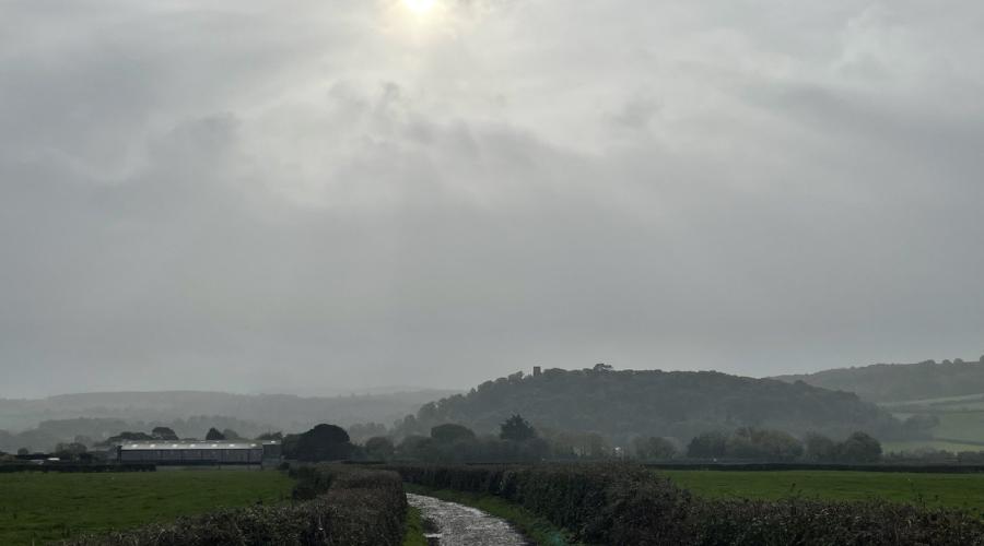 Dunster Tower in Mist