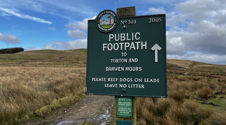 Heading over Darwen Moor