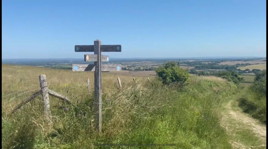 Signpost on the South Downs Way 