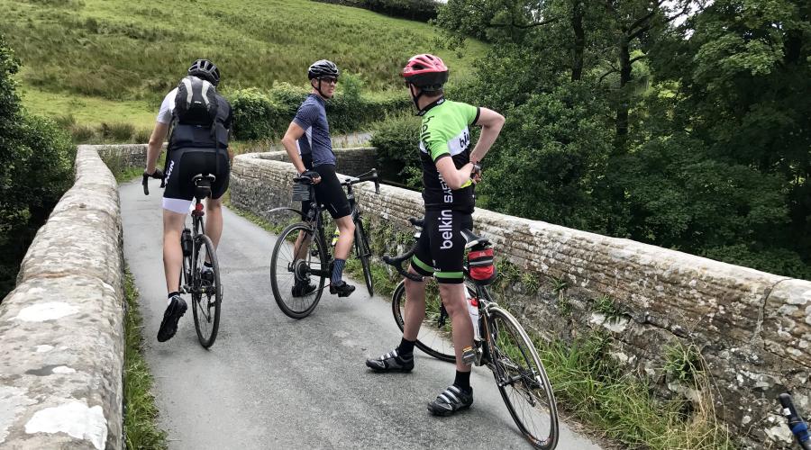 Cycling Group on the Bridge