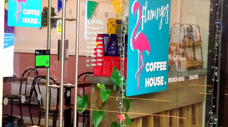 Coffee house front window