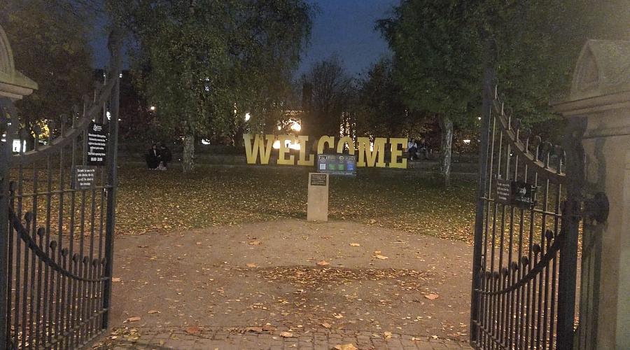 All Saints Park Main Entrance Gate on Oxford Road