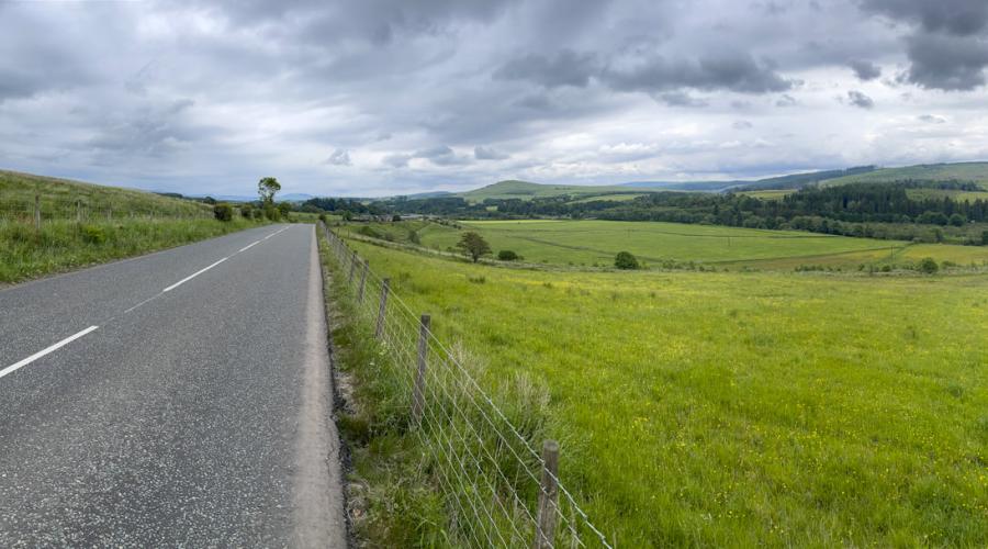 Open roads to Newcastleton with very little traffic