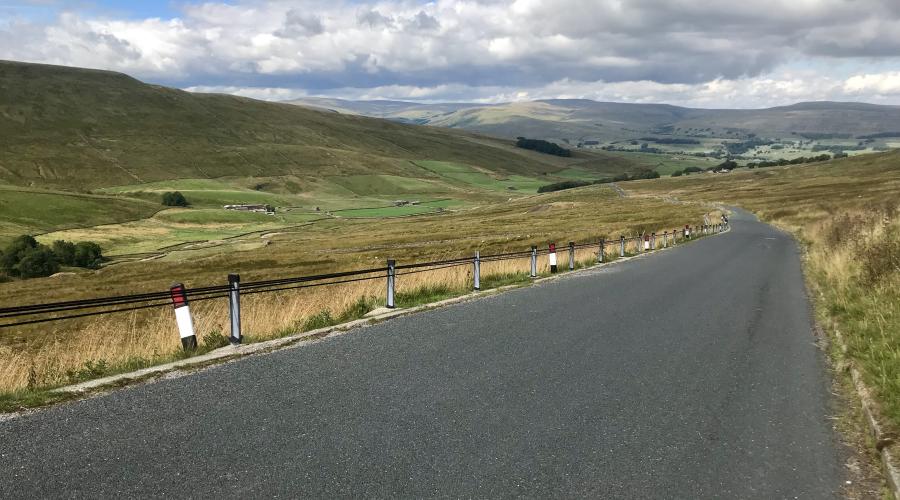 Cycling views in the Dales near Hawes