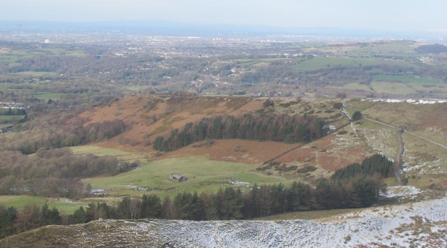 View over Manchester from Cown Edge