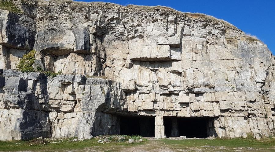 Caves formed by quarrying