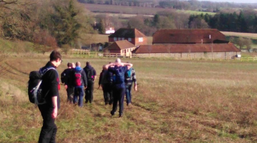 Walkers near Langham Brewery