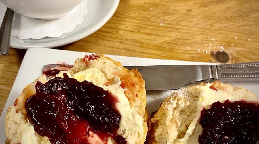 Yorkshire Scones with jam and cream
