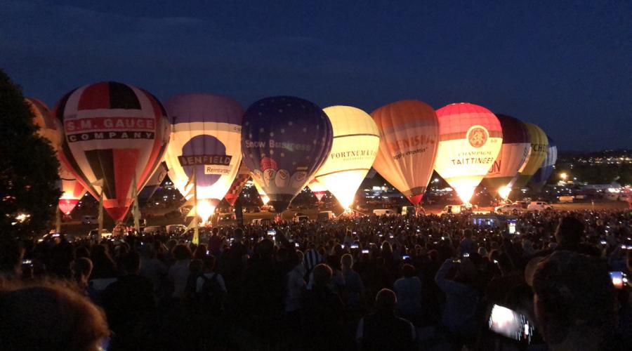 Night Glow at the Bristol Balloon Fiesta