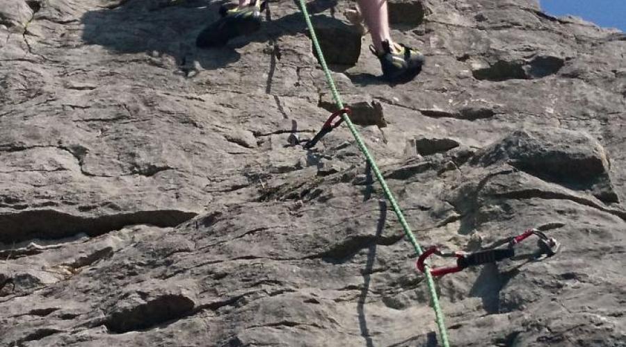 reaching the top of a climb