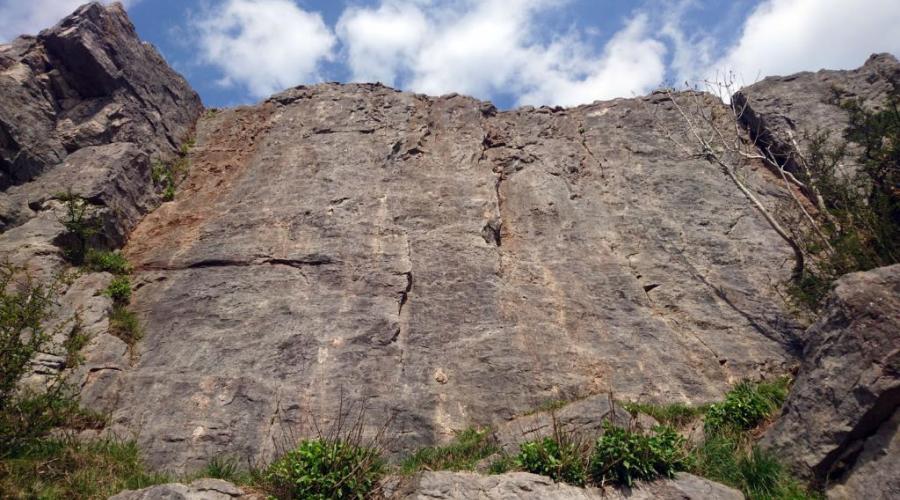 a sheer cliff face