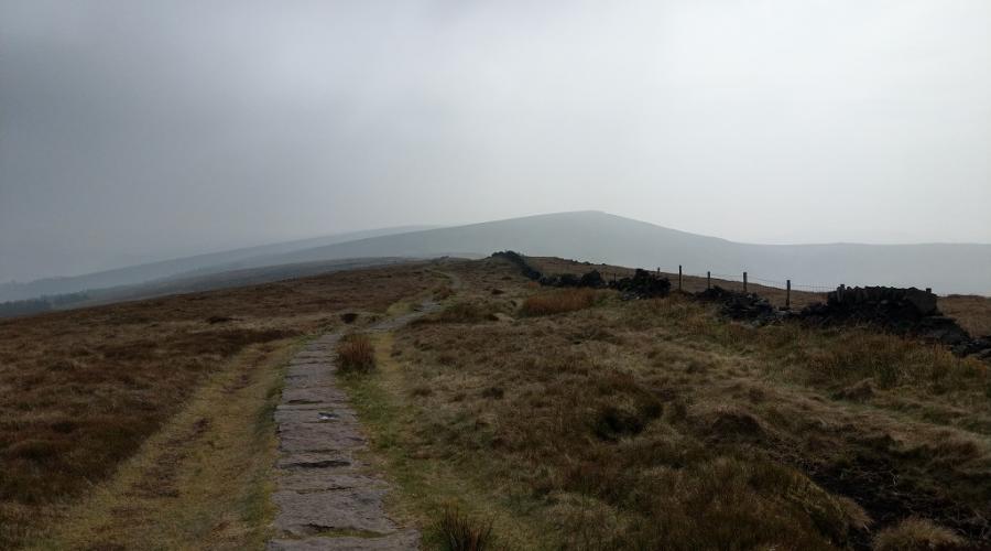 Cats Tor and Shining Tor ridge footpath