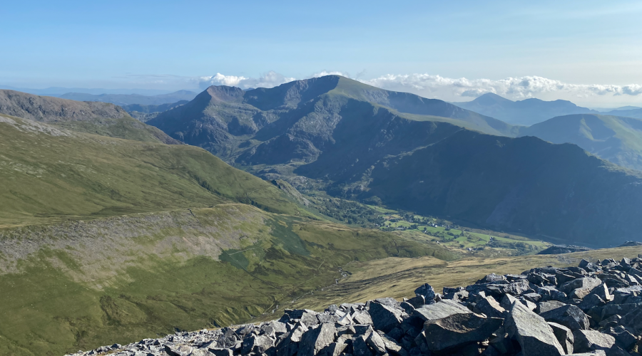 Snowdon range from Elidir Fawr