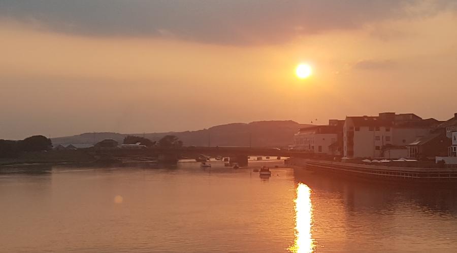 sunset on the Shoreham bridge