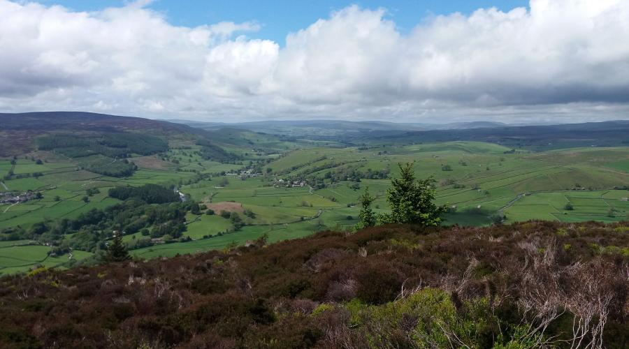 Wharfedale view from the summit approach