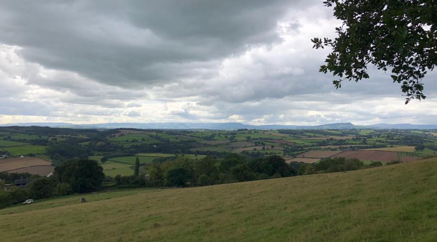 View towards Lord Herefords Knob from Monmouth