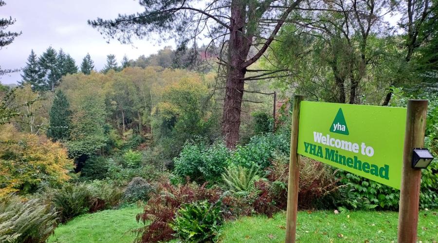 YHA Minehead Sign