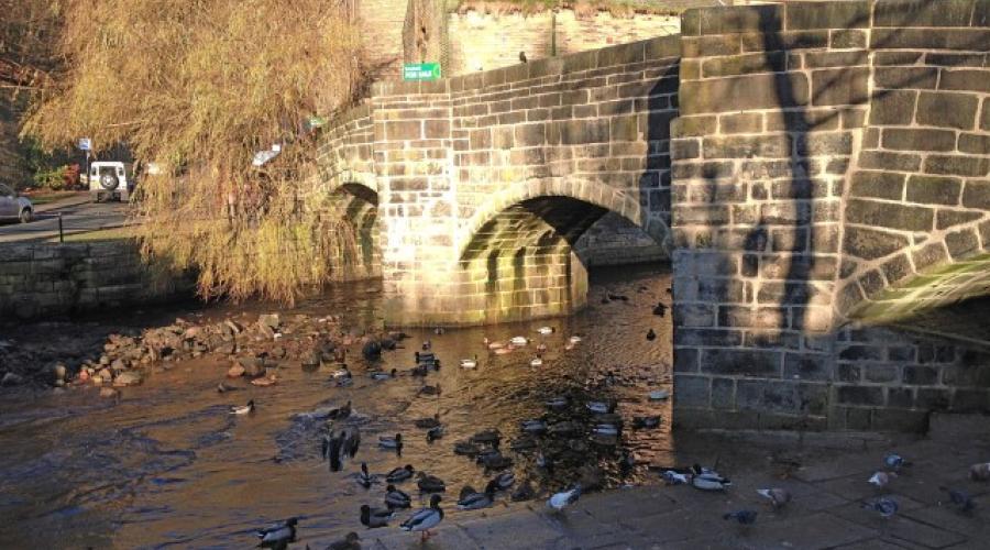 Canal in Hebden Bridge centre