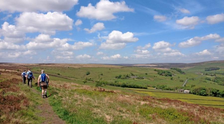 Hiking on the Moors above the Calder Valley