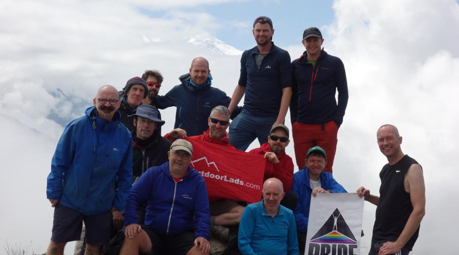 OutdoorLads team in the Alps 2018
