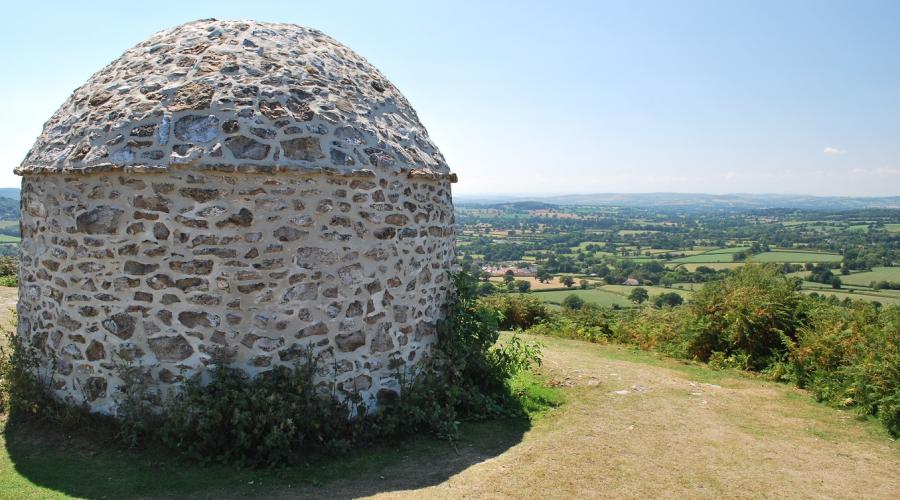 Culmstock Beacon with countryside below