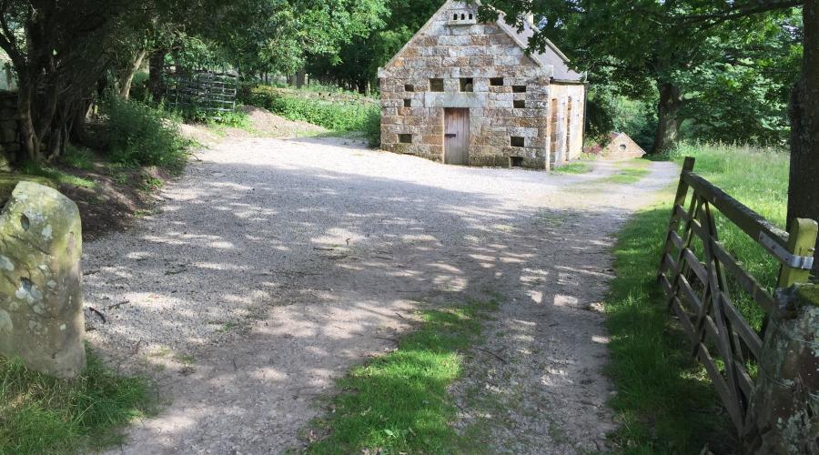 The approach from the track - view of the log shed