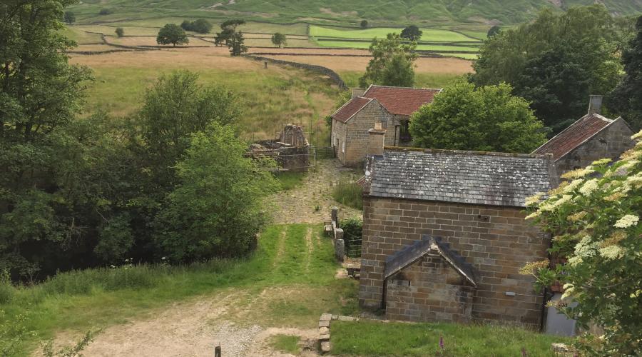 Brnsdale Mill with view to the Moors