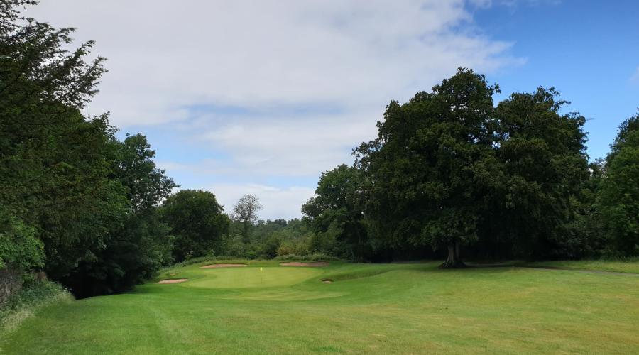 taken where the footpath runs along side the Manor Golf club in Castle Combe