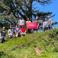 flag picture on Trellech Motte and Bailey mound