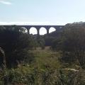 Railway viaduct view