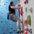 Climber attempting Speed Climb