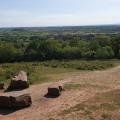 View from Pulpit Rock out across the Somerset Levels