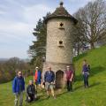 Folly just below Hopton Camp hill fort with ODL members