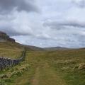 Drystone wall and limestone scar