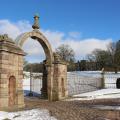 Lyme gate in snow