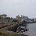 Conwy castle seen in the snow