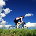 Cyclist Grass