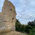 Another piece of Bramber Castle is very tall and scary looks like it's gonna fall over.