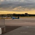 Shoreham Airport in the sunset
