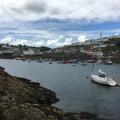 Harbour at Mevagissey with boats in the water 